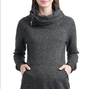 Kimi and Kai Thea' Zip Collar Maternity Sweatshirt